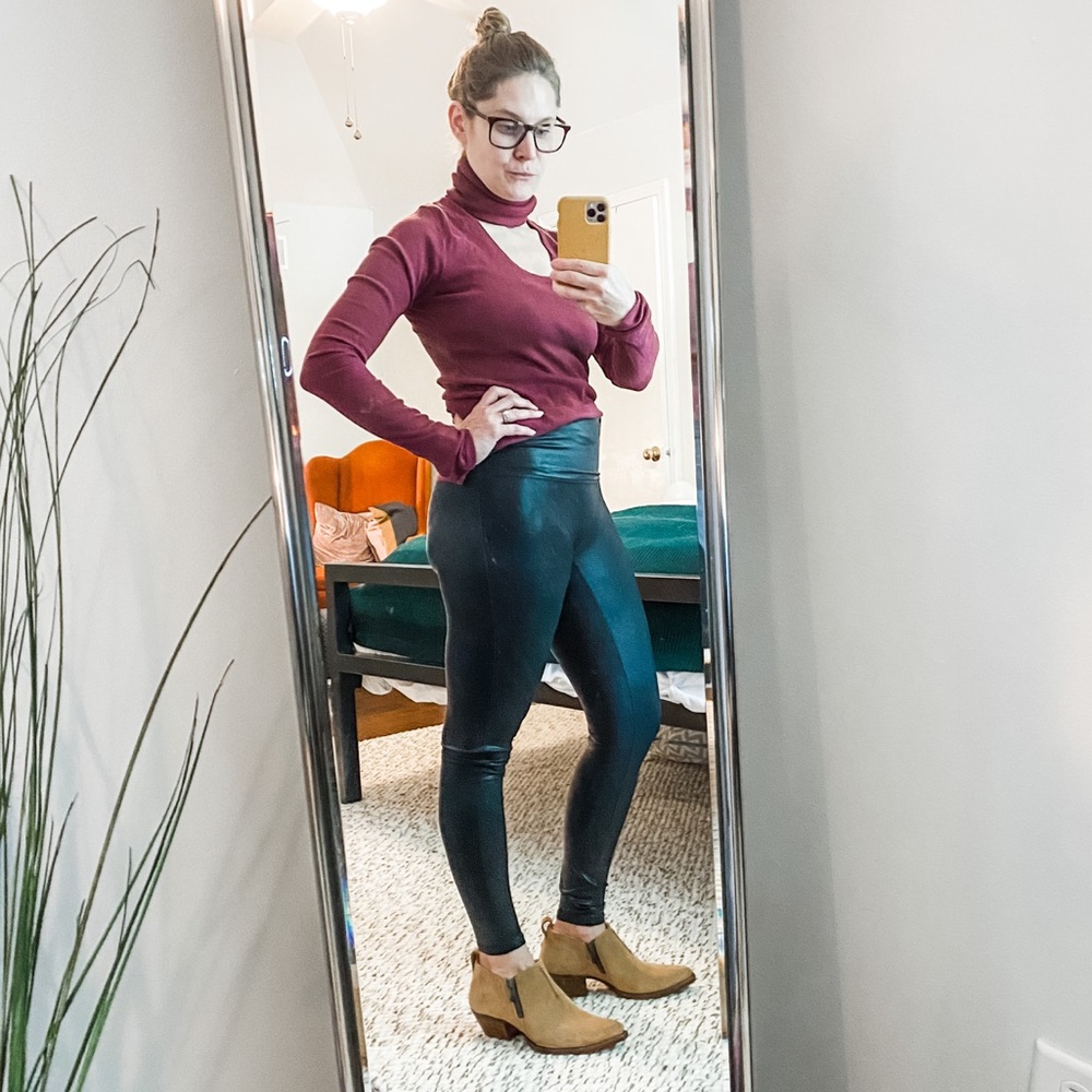 Maroon Groceries Apparel Cut-out Turtle Neck